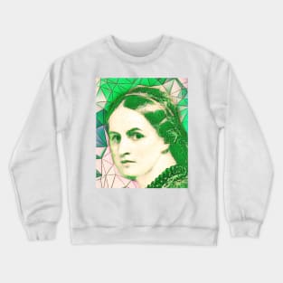 Anne Bronte Green Portrait | Anne Bronte Artwork 8 Crewneck Sweatshirt
